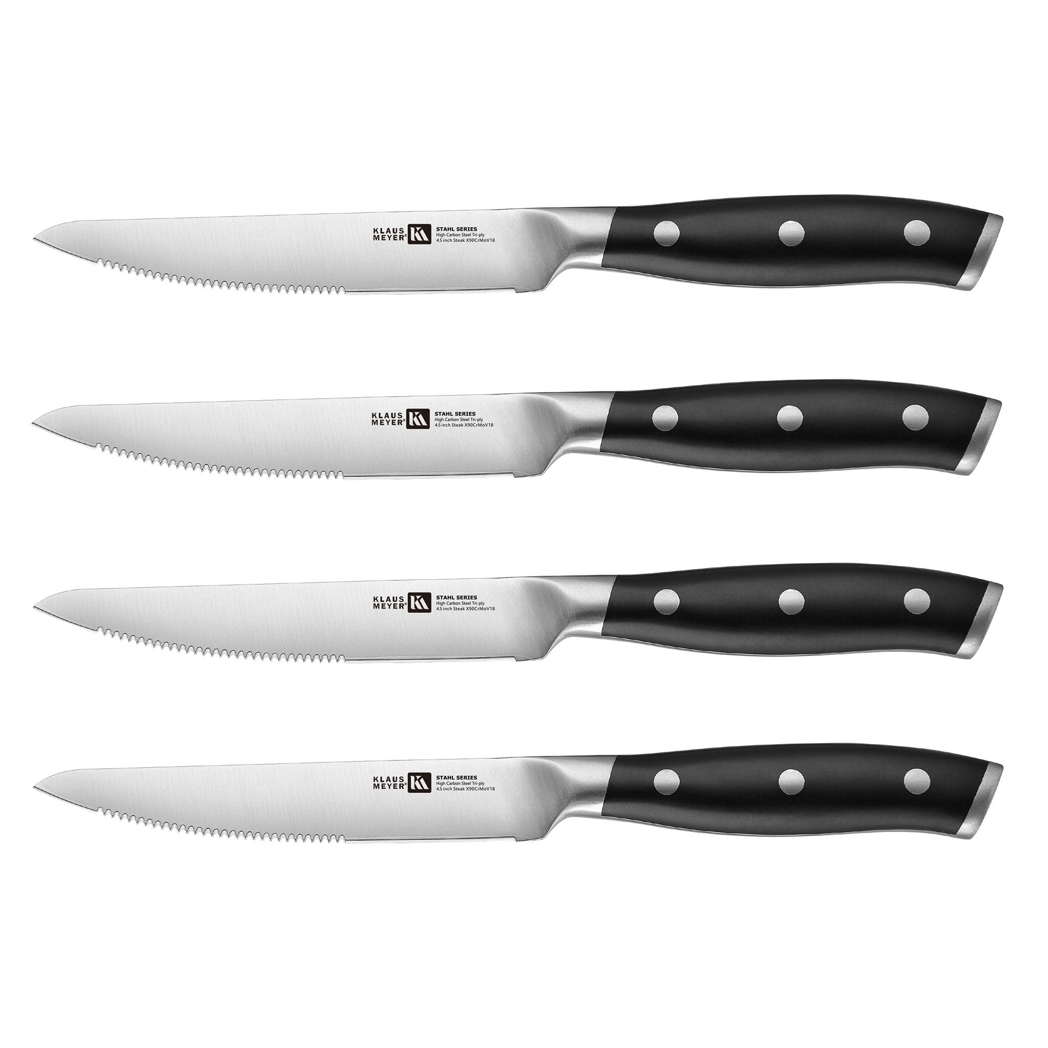 Stahl Triply 4 Piece Steak Knives Set Klaus Meyer