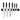 Stahl 7 Piece Magnetic Stripe Knife Set - Klaus Meyer
